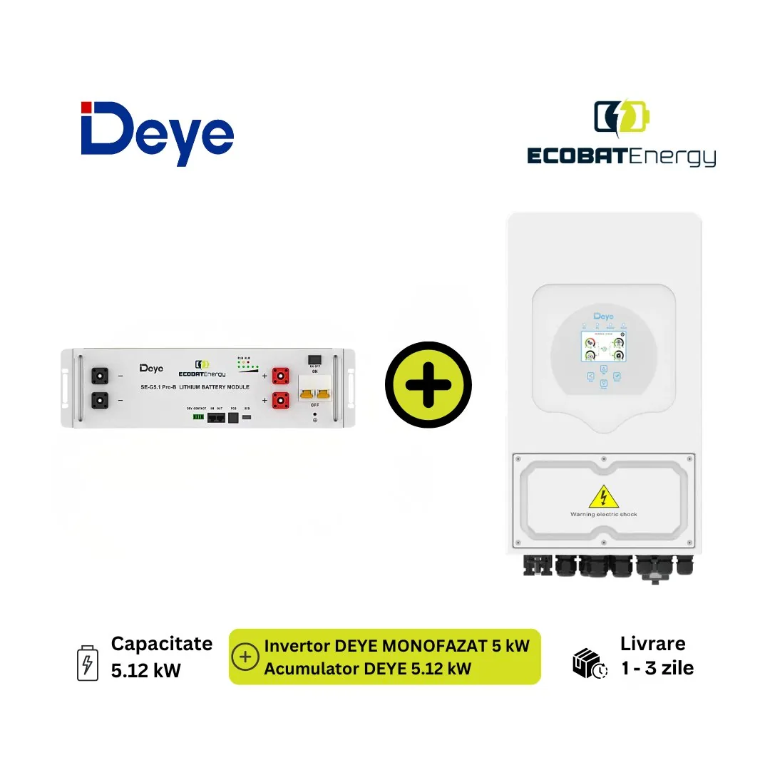 Combo Deye 6kw & Deye 5.12kwh
