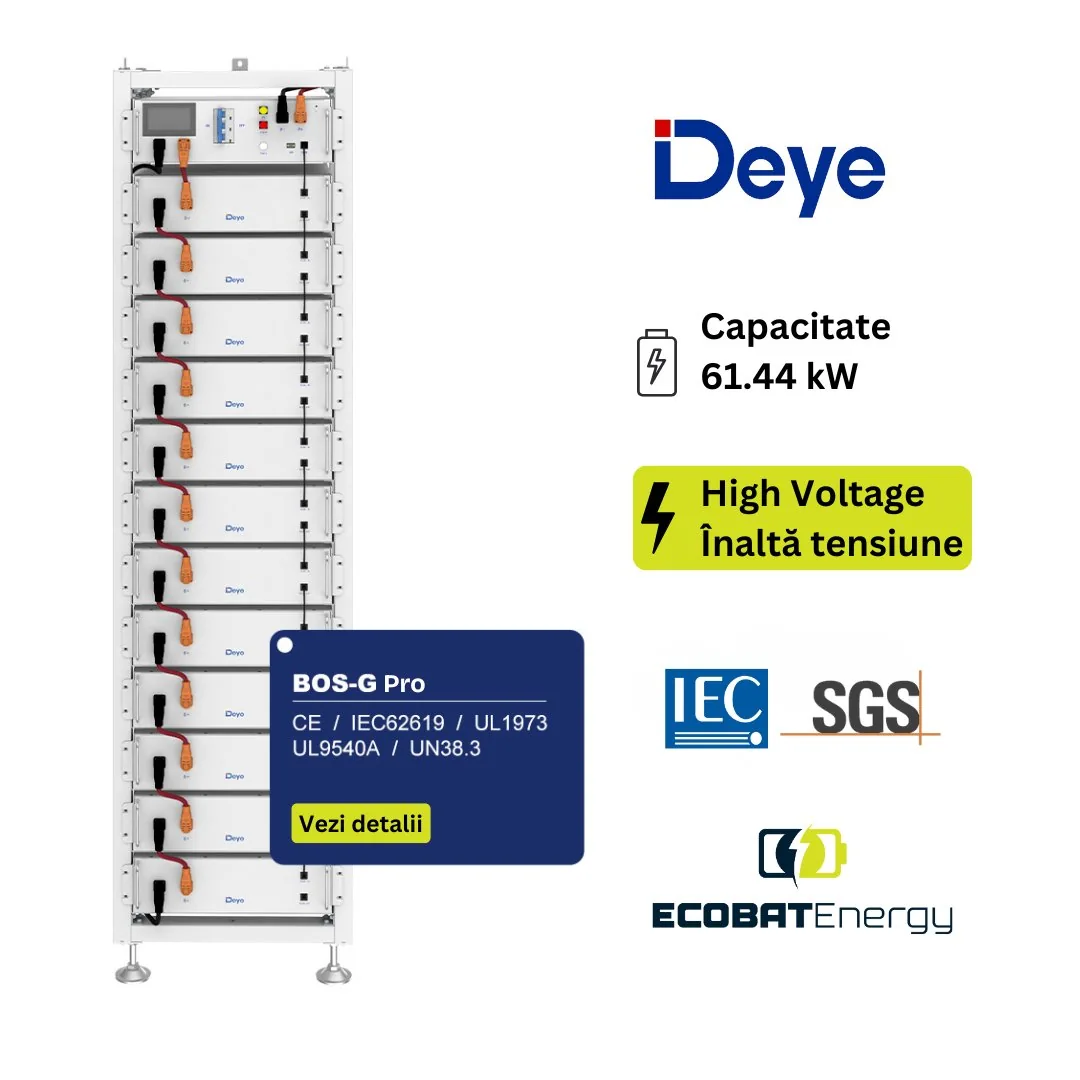 Sistem Stocare Deye BOS-G60 Pro HV 61.44Kwh IP20