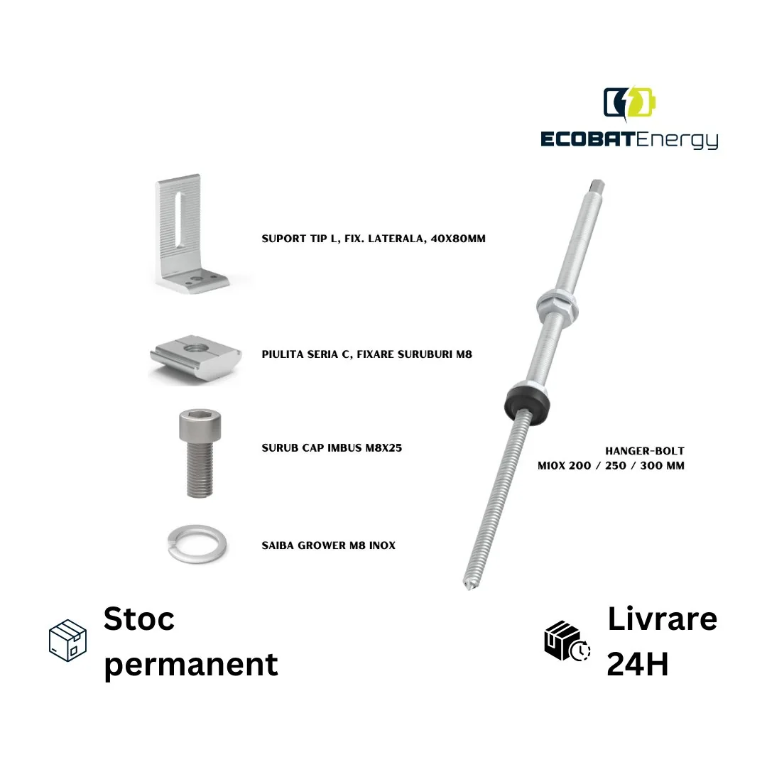 Surub ancora Profil Tip C pentru acoperis tabla M10MX200mm
