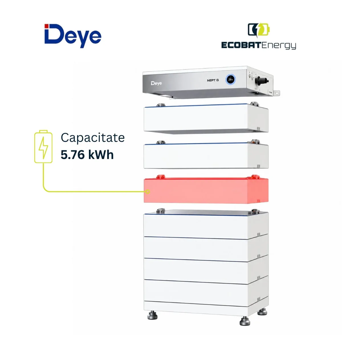 Acumulator Deye HV Neptun-GB-L-Ultra 5.76 kWh IP66 cu incalzire