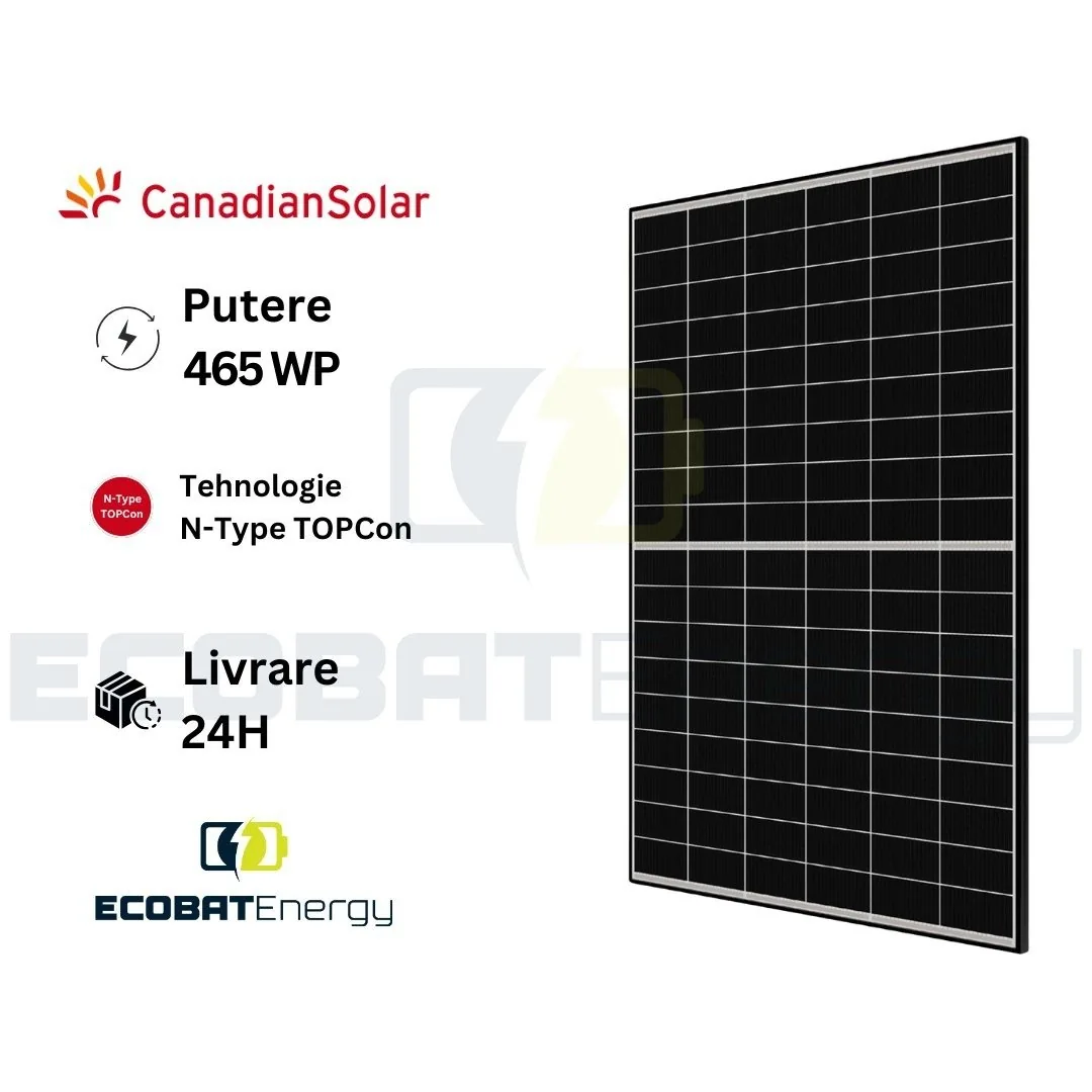 Panou fotovoltaic CanadianSolar C6.2 465WP N-Type TOPCon