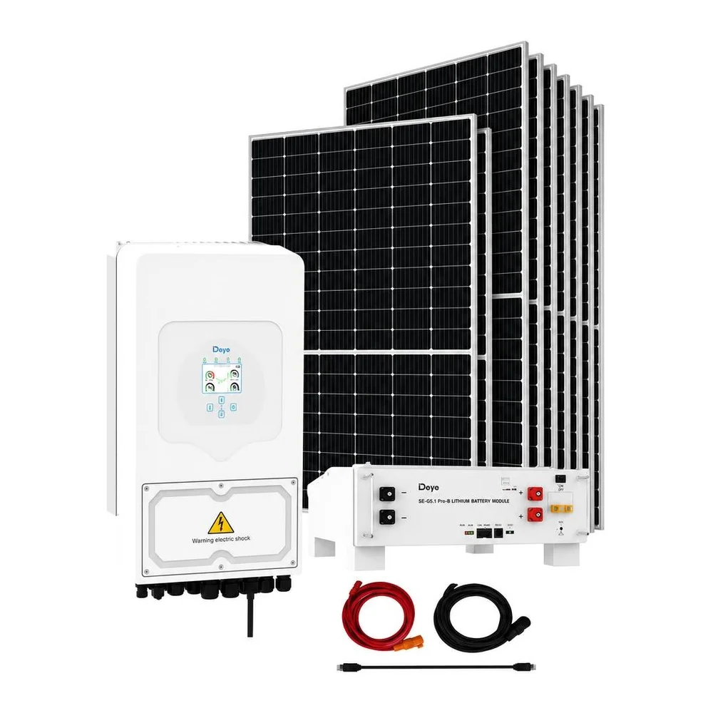 Kit invertor Deye 6 kW SUN-6K-SG05LP1-EU-AM2-P, 10 panouri Canadian Solar CS6.2-54TB-510 bifaciale, acumulator opțional
