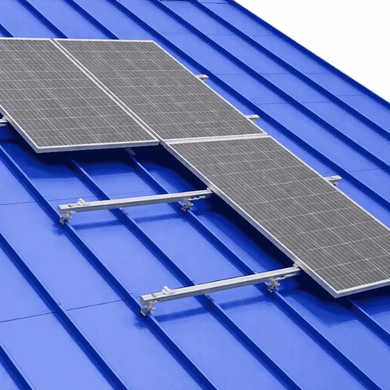 Kit structură pentru 12 panouri fotovoltaice, 1 rând, țiglă ceramică