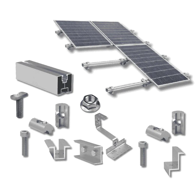Kit structură pentru 15 panouri fotovoltaice, 1 rând, țiglă ceramică