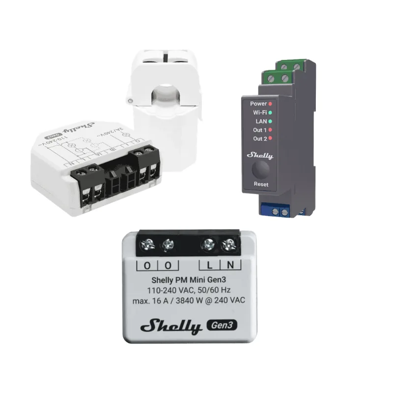 Kit Shelly EM Gen3 + Shelly PM Mini Gen3 + Shelly Pro 2 v.1